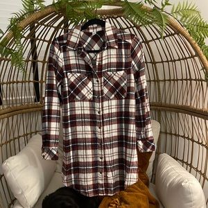 BP flannel button down dress
